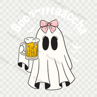 Booo-rrraaccha Ghost DTF Transfer detail