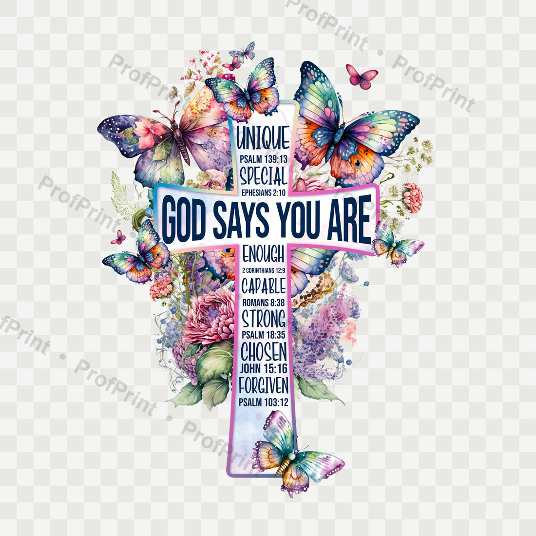 God Says You Are Unique DTF Transfer