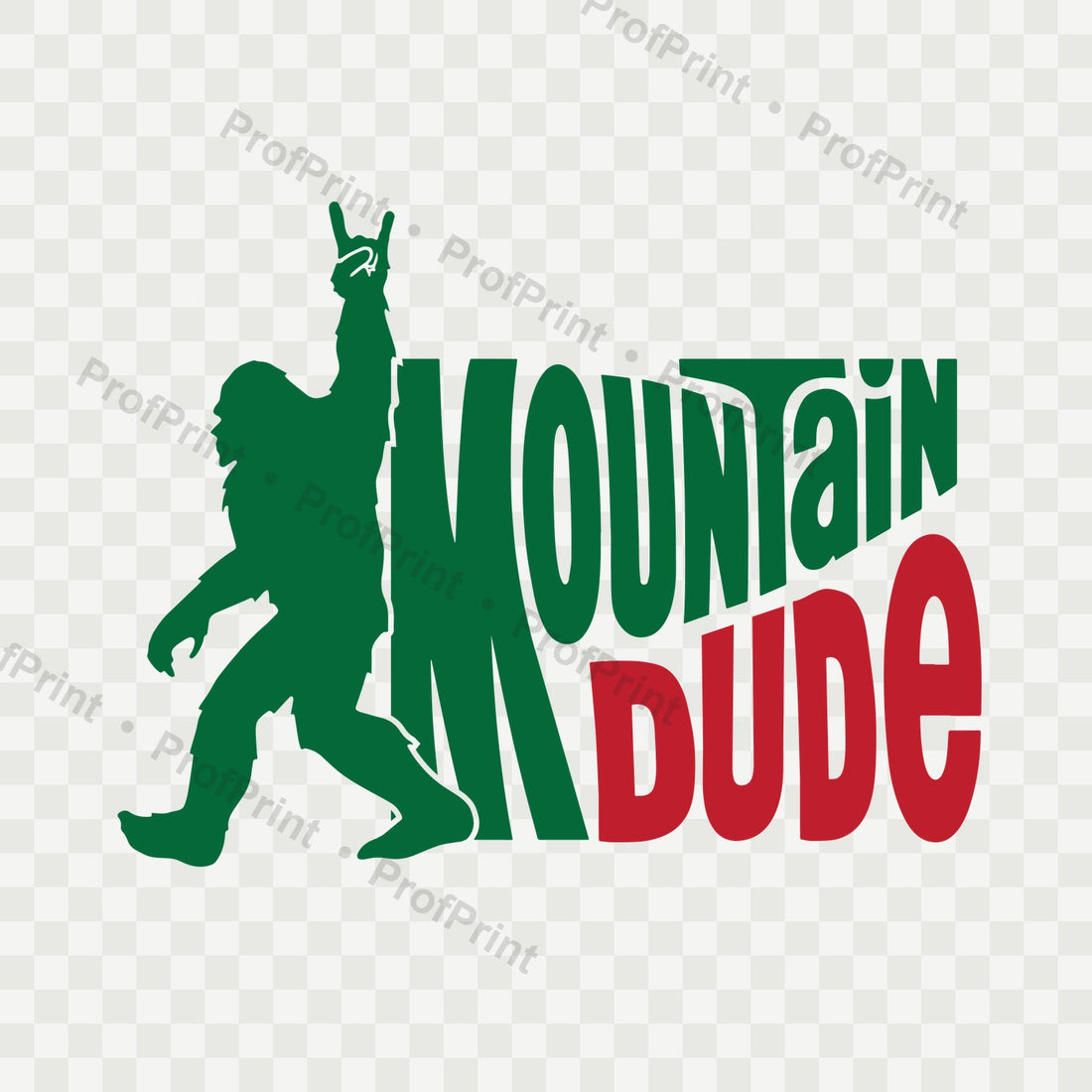 Mountain Dude Bigfoot DTF Transfer