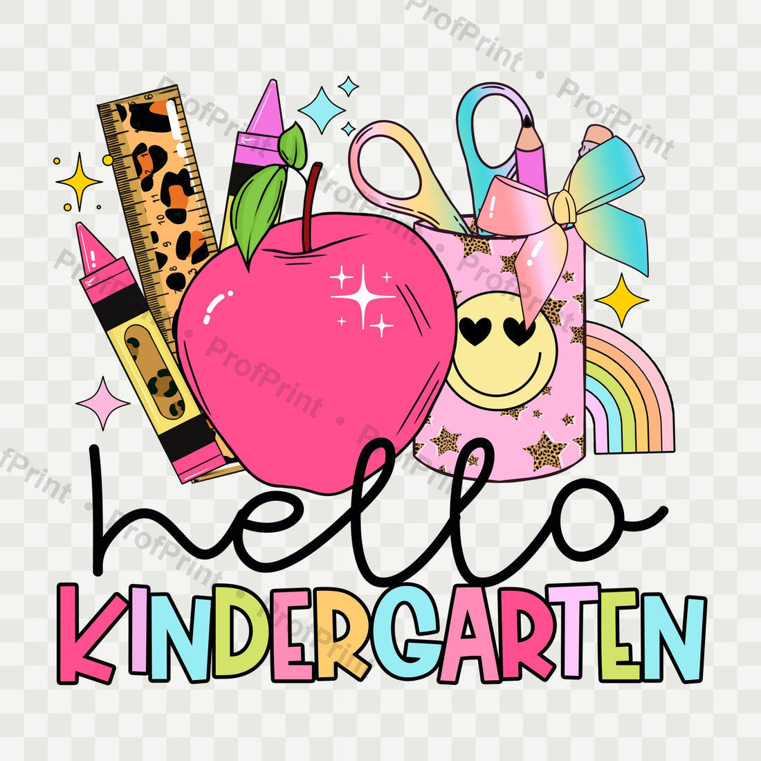 Hello Kindergarten DTF Transfer