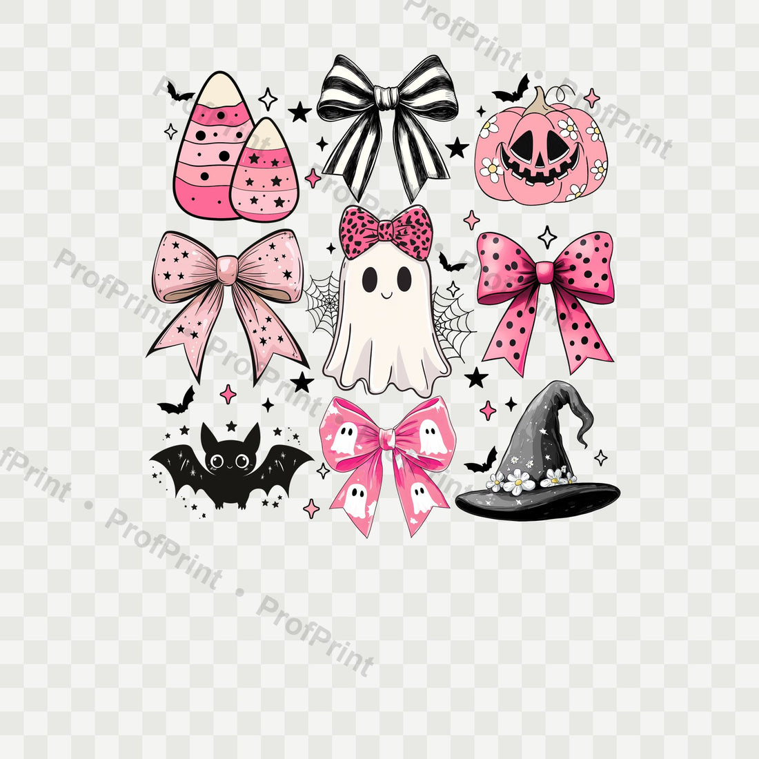 Coquette Halloween Bow DTF Transfer