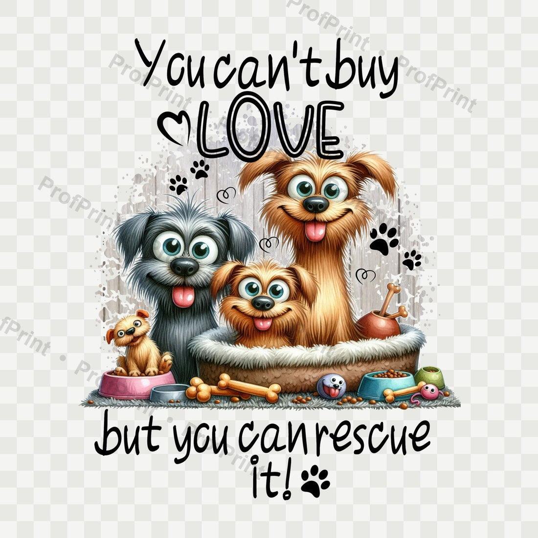 Rescue Dog DTF Transfer