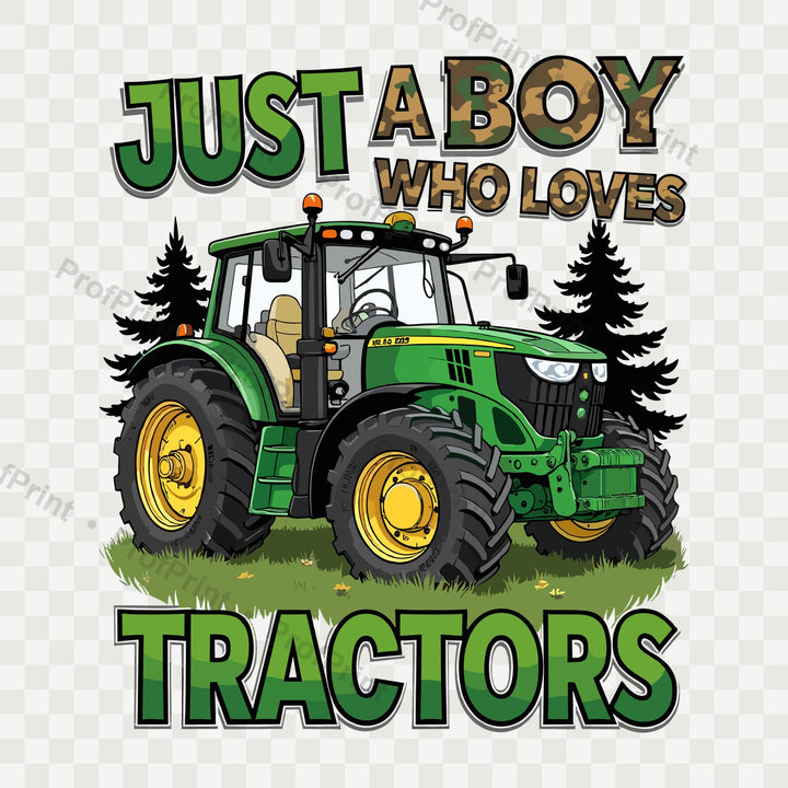 Green Tractor DTF Transfer