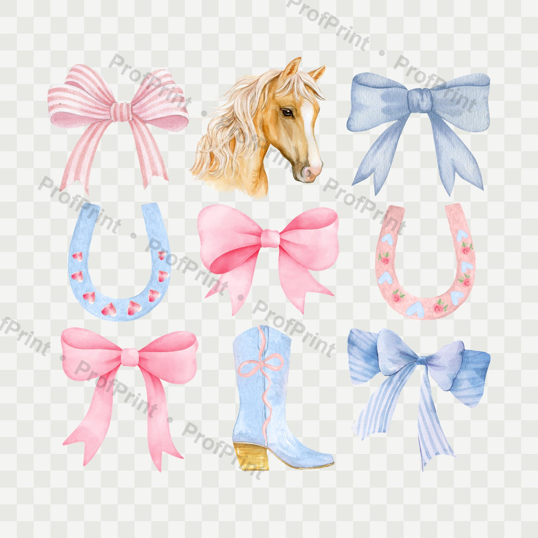 Coquette Horse Bow DTF Transfer