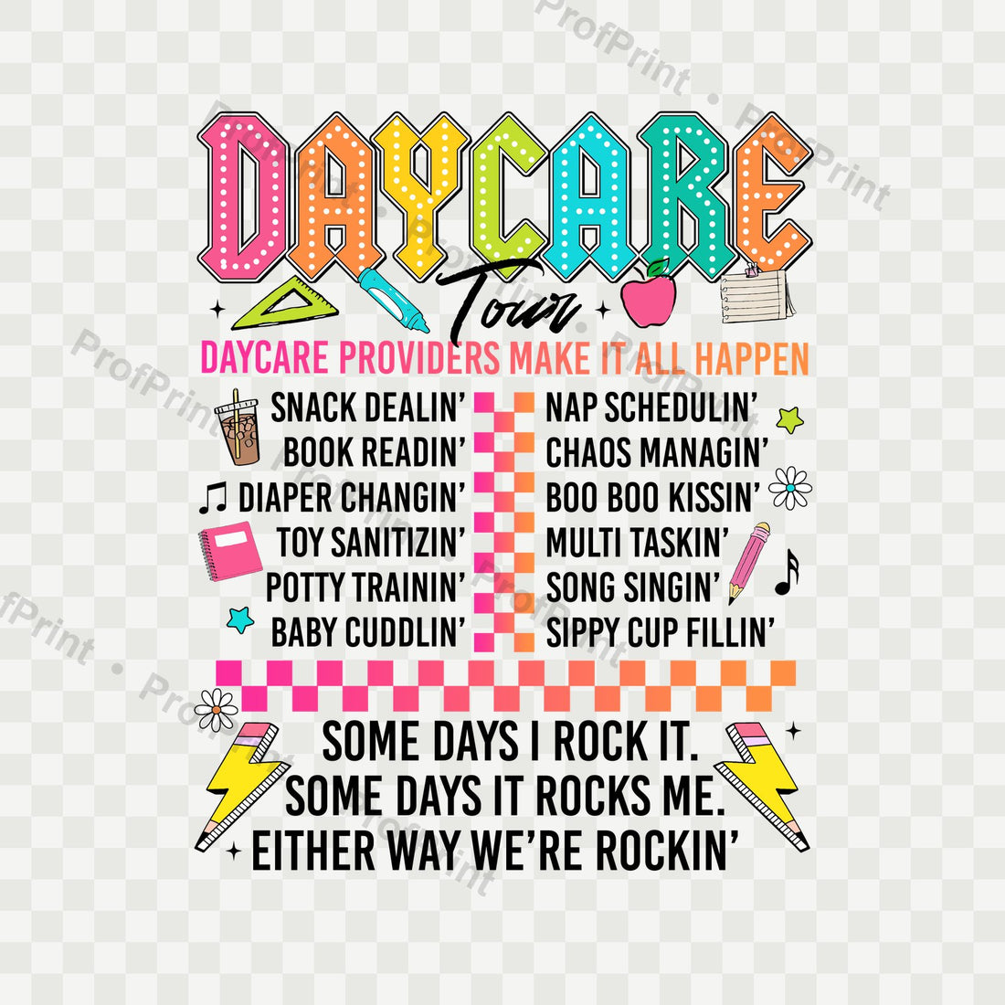 Daycare Provider DTF Transfer