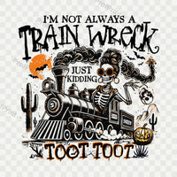 Skeleton Train Wreck DTF Transfer