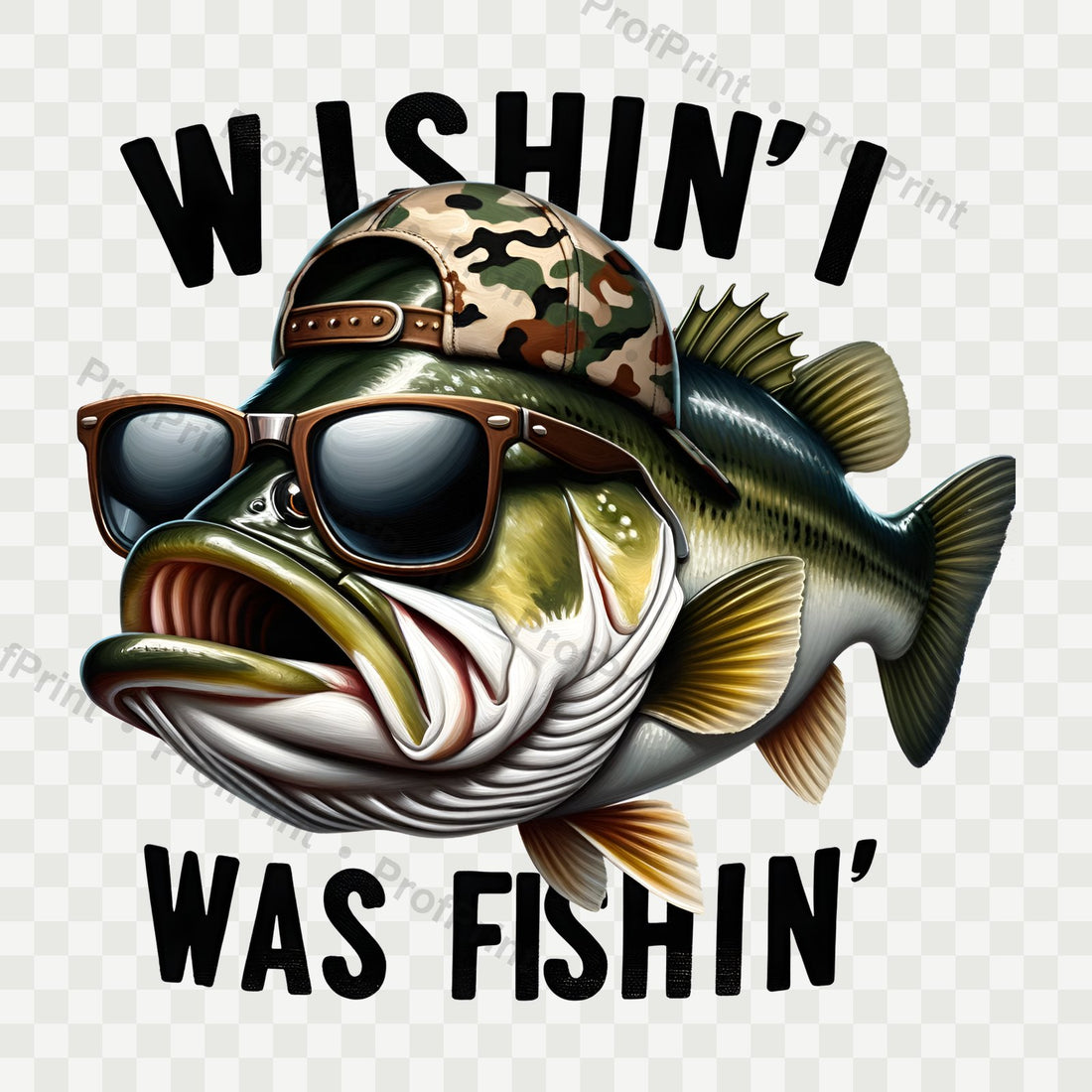 Wishin' I Was Fishin' DTF Transfer