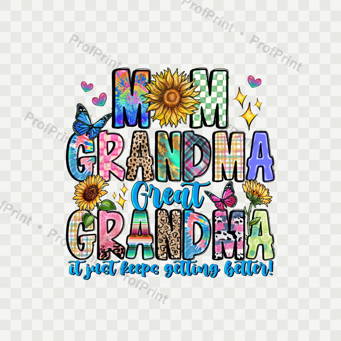 Generational Mom DTF Transfer